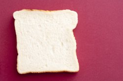 One slice of white bread