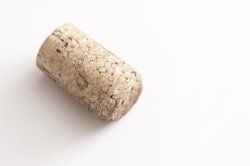 Bottle cork on a white background