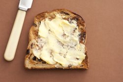 Slice of toast with butter