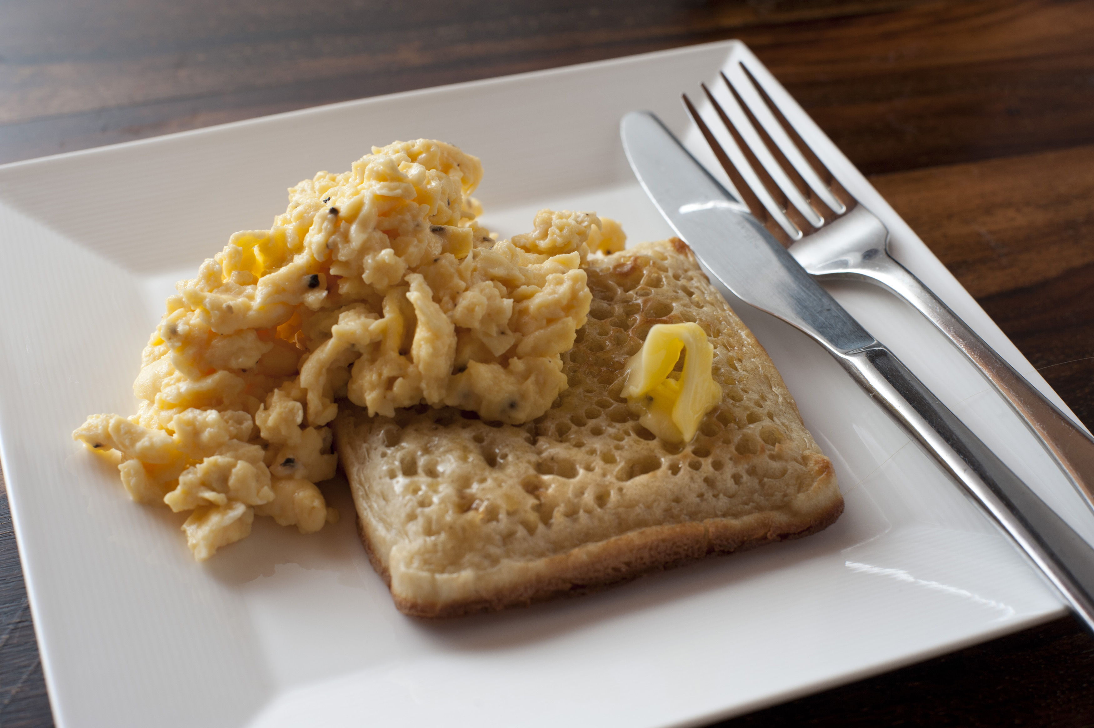 Scrambled Eggs With A Crumpet Free Stock Image Scrambled Eggs With A Crumpet Free Stock Image
