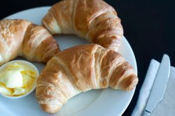 Crisp flaky fresh croissants