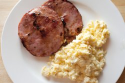 grilled ham and eggs