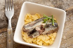 egg and fish breakfast