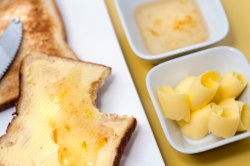 Buttered toast and marmalade