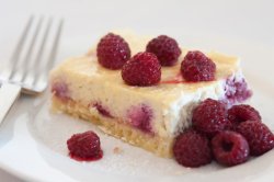 Raspberry ricotta cheesecake