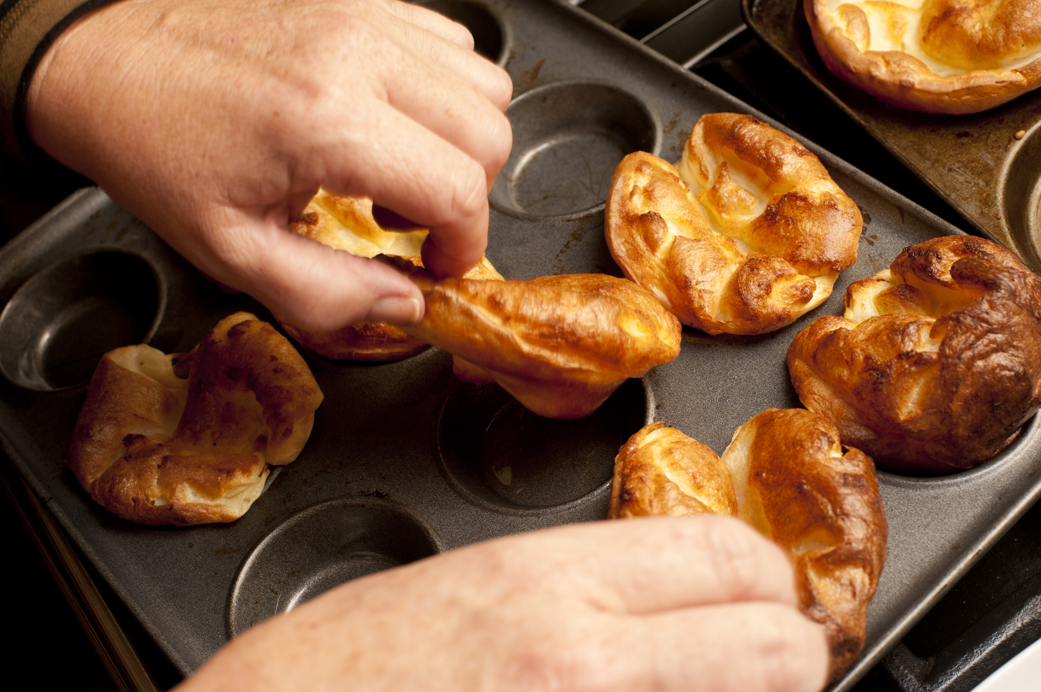 Freshly from the oven Yorkshire puddings Free Stock Image