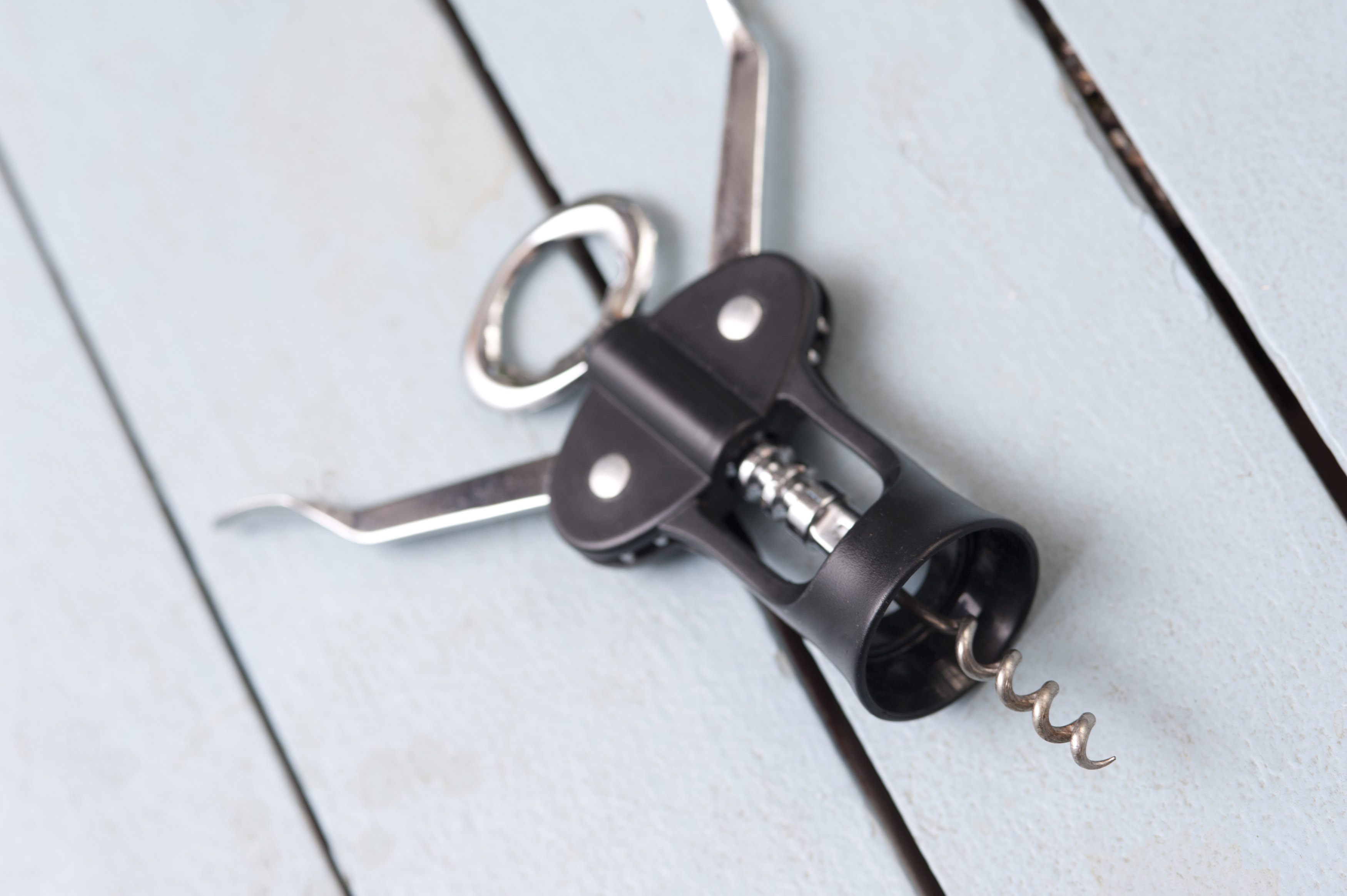 Lever style bottle opener for wine Free Stock Image