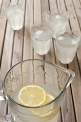 Fresh cold homemade lemonade