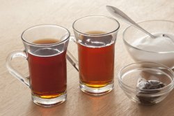 Hot black tea for two