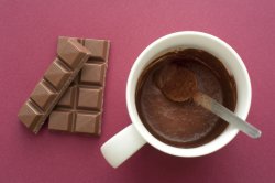 Thick rich cup of melted hot chocolate
