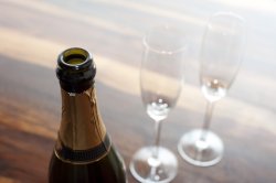Opened champagne