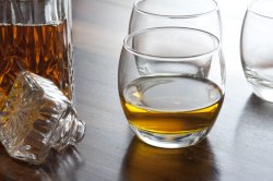 Glass of scotch whiskey