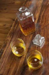 Two glasses of Scotch on the rocks