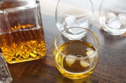 Scotch whiskey on the rocks