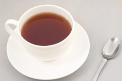 Cup of freshly brewed black tea