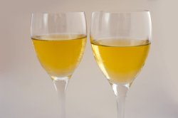 Two glasses of white wine