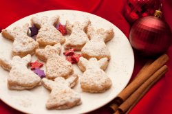 Freshly baked Angel Christmas cookies