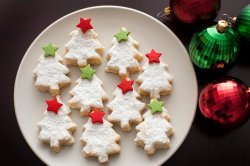 Decorated Christmas tree cookies