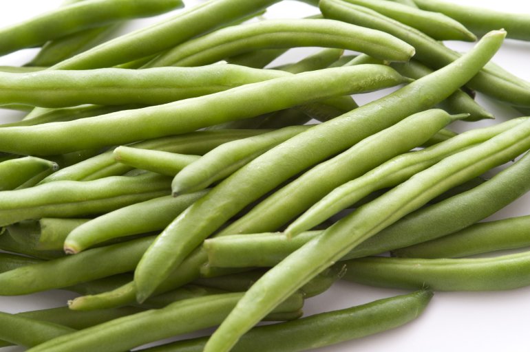 Close-up of heap of green beans