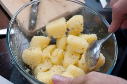 Diced boiled potatoes