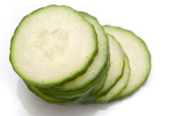 Stack of thin cucumber slices